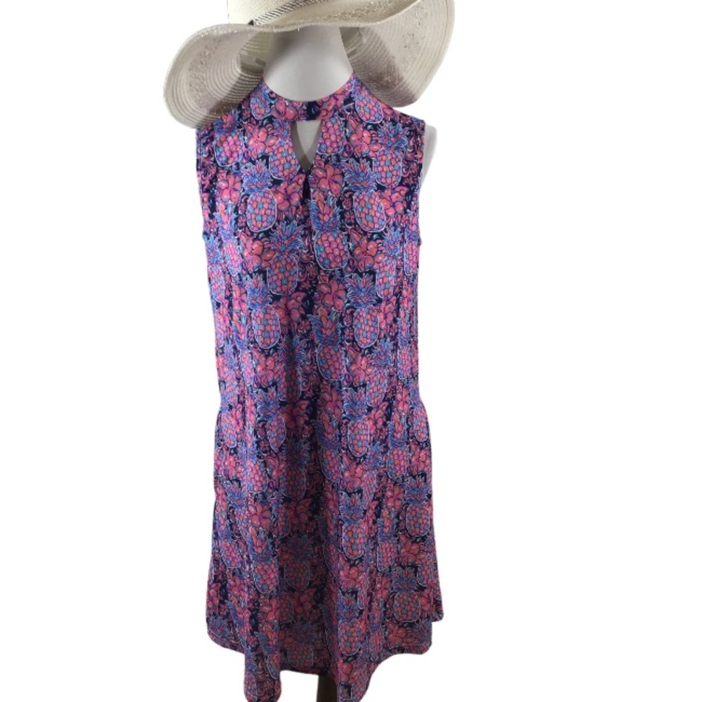 Simply Southern pineapple shift dress L